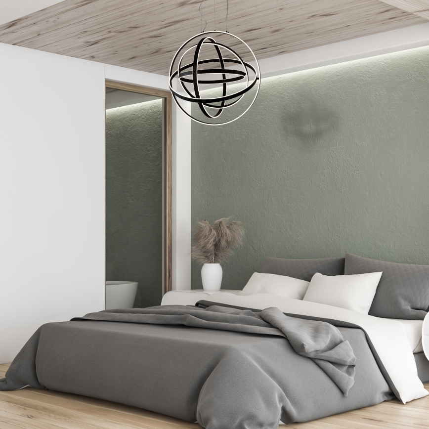 Suspension LED sur câble COPERNICUS LED/260W/230V noire