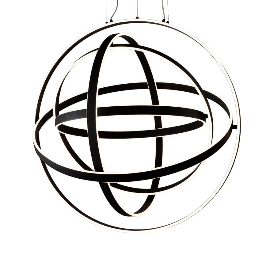 Suspension LED sur câble COPERNICUS LED/260W/230V noire