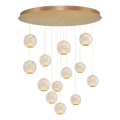 Suspension LED sur câble CREMONA 13xLED/5W/230V 3000K dorée