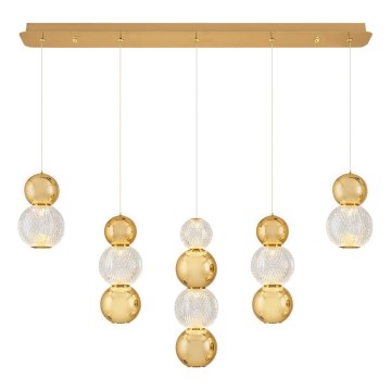 Suspension LED sur câble CREMONA LED/27W/230V 3000K dorée