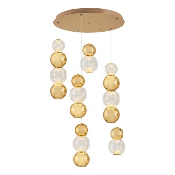 Suspension LED sur câble CREMONA LED/34W/230V 3000K dorée