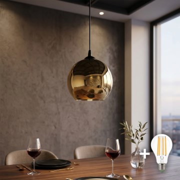 Suspension LED sur câble CUBUS Ø 25 cm 1xE27/15W/230V