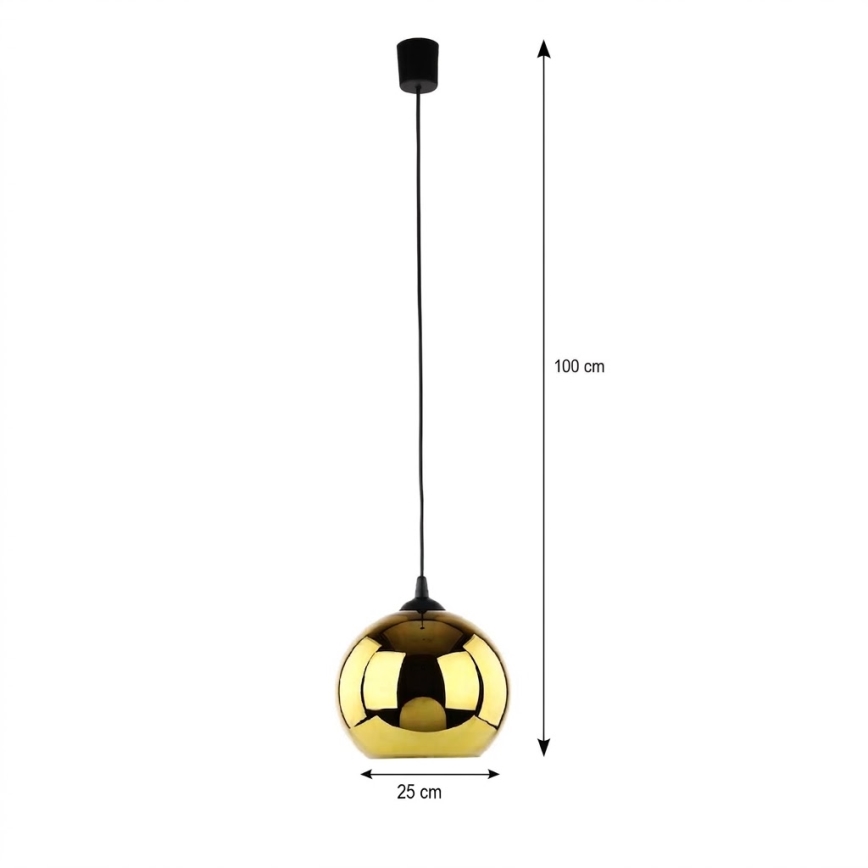 Suspension LED sur câble CUBUS Ø 25 cm 1xE27/15W/230V