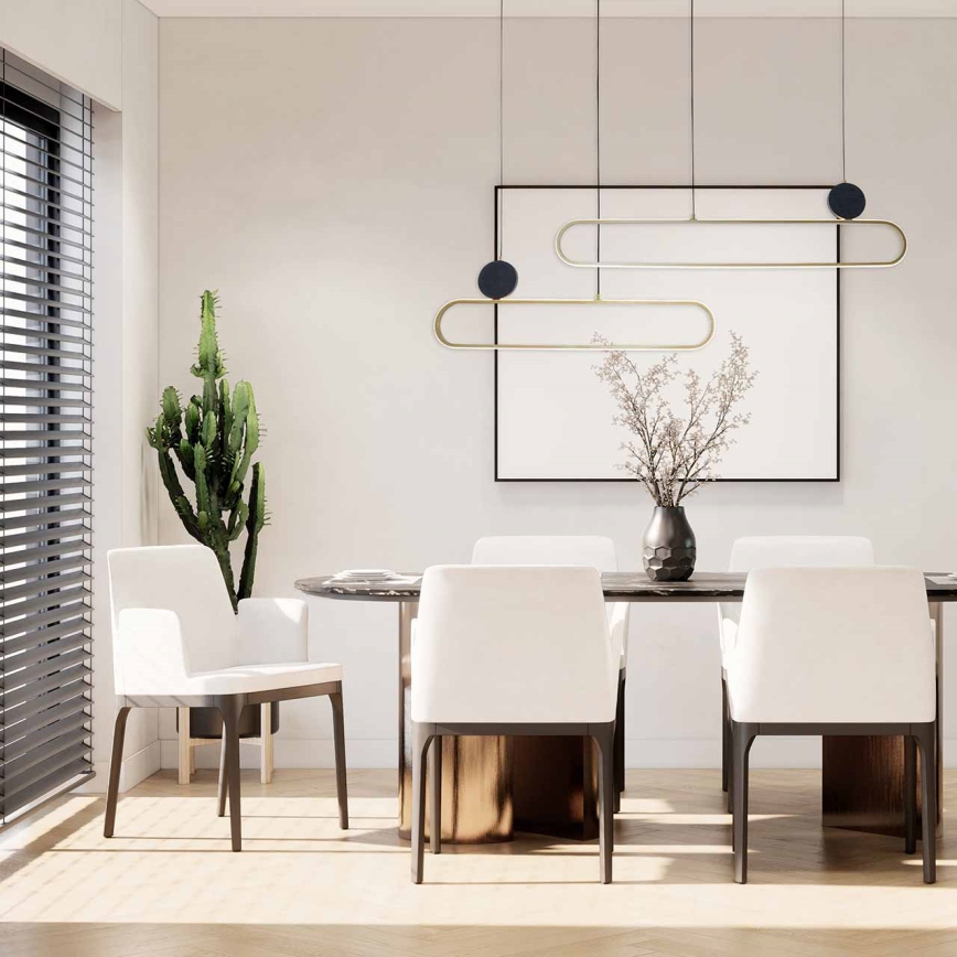 Suspension LED sur câble FLORENTYNA LED/48W/230V 4000K dorée/noire