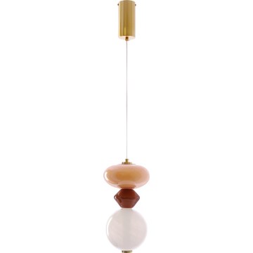 Suspension LED sur câble FLORES LED/10W/230V doré/orange/marron