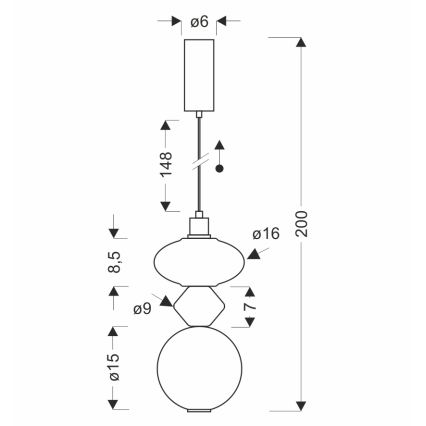 Suspension LED sur câble FLORES LED/10W/230V doré/orange/marron