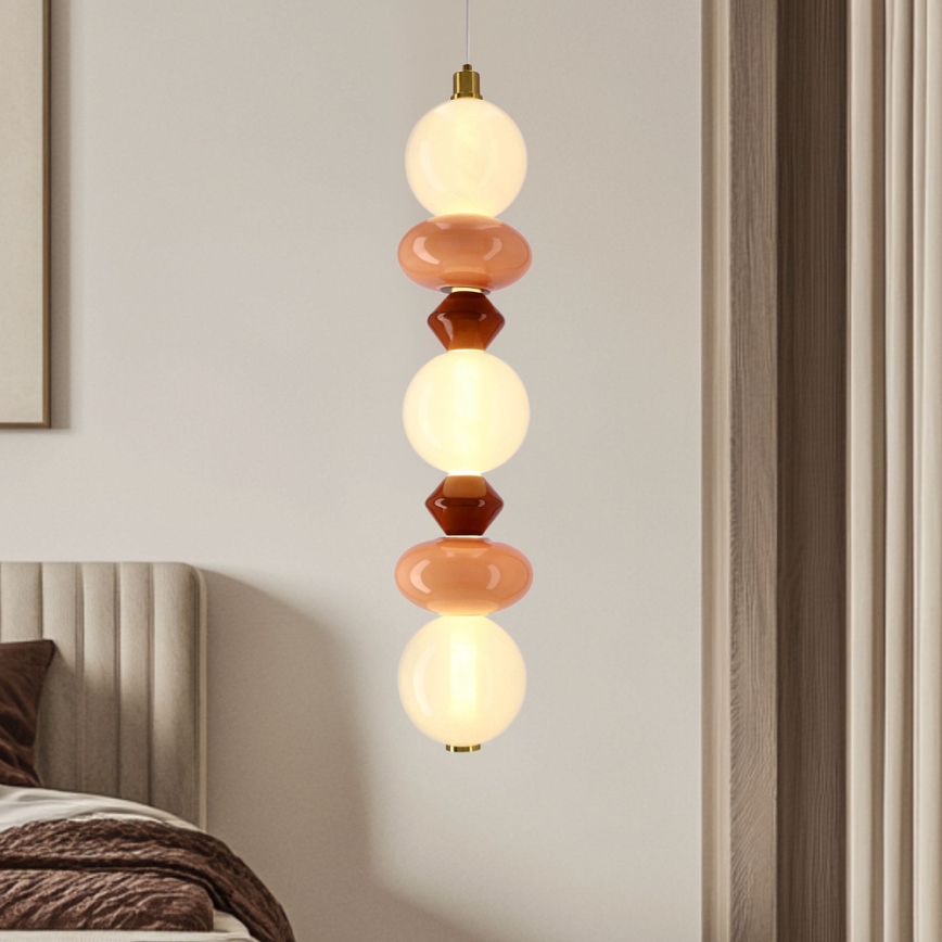 Suspension LED sur câble FLORES LED/20W/230V doré/orange/marron