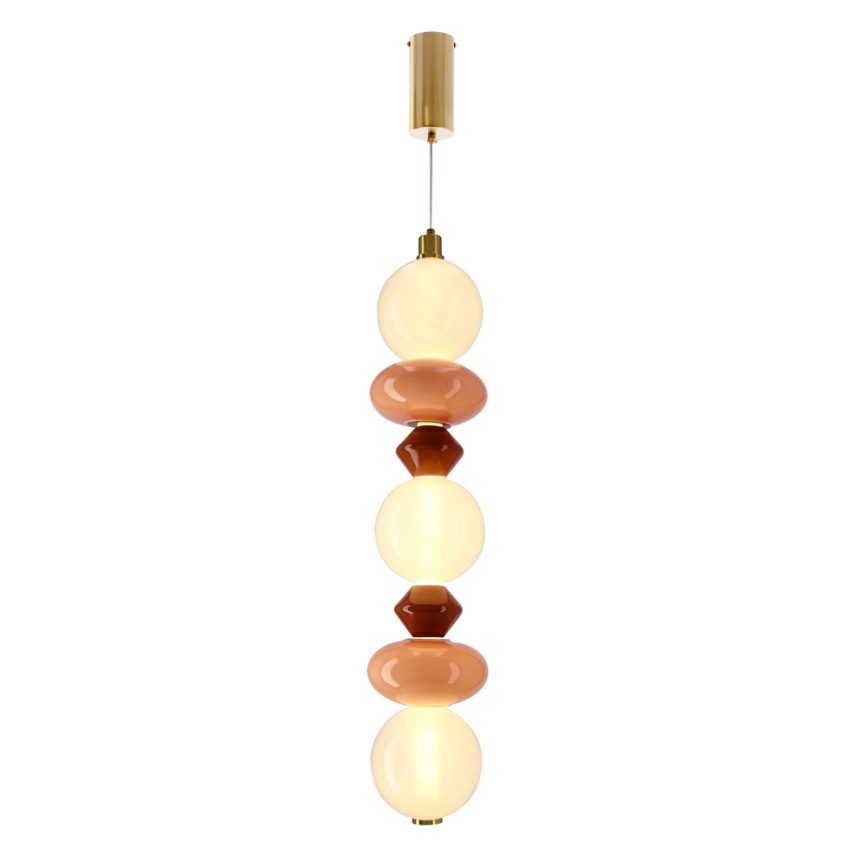 Suspension LED sur câble FLORES LED/20W/230V doré/orange/marron