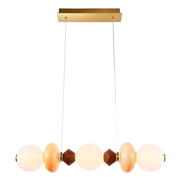 Suspension LED sur câble FLORES LED/20W/230V doré/orange/marron