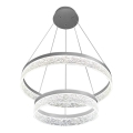 Suspension LED sur câble GALA, 54 W, 230 V, Ø 60 cm, argentée