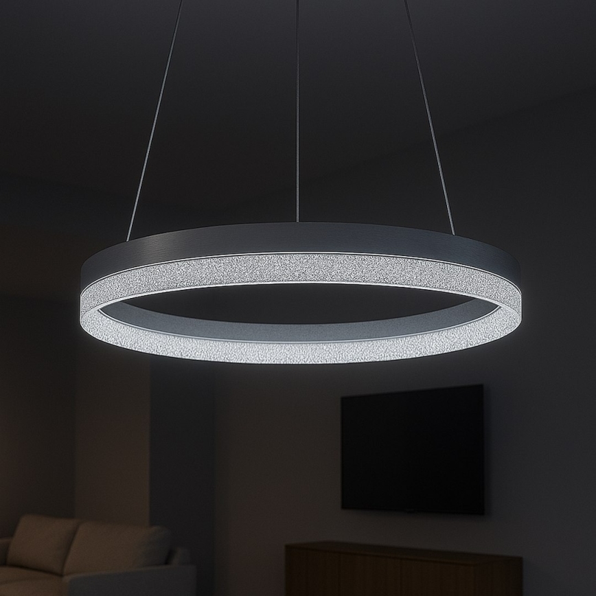 Suspension LED sur câble GALA LED/25W/230V Ø 50 cm, argentée