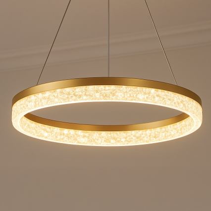 Suspension LED sur câble GALA LED/25W/230V Ø 50 cm, dorée