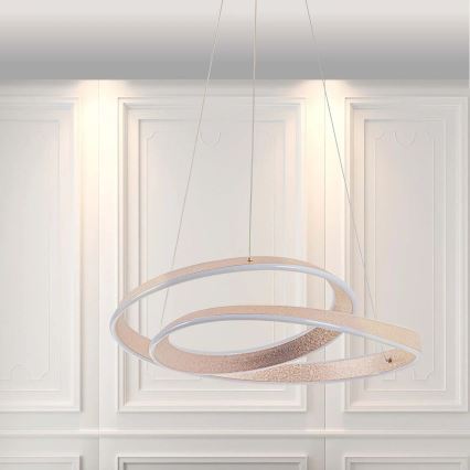 Suspension LED sur câble GLOW LED/75W/230V 4000K Ø 60 cm dorée