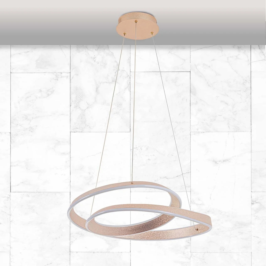 Suspension LED sur câble GLOW LED/75W/230V 4000K Ø 60 cm dorée