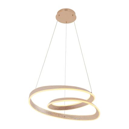 Suspension LED sur câble GLOW LED/75W/230V 4000K Ø 60 cm dorée