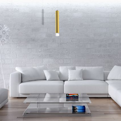 Suspension LED sur câble GOLDIE LED/5W/230V dorée