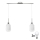 Suspension LED sur câble HARMA 2xE27/60W/230V chrome mat/blanc