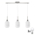 Suspension LED sur câble HARMA 3xE27/60W/230V, chrome mat/blanc