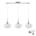 Suspension LED sur câble HARMA 3xE27/60W/230V chrome mat/blanc