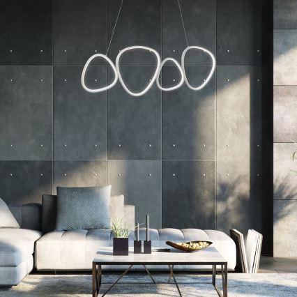Suspension LED sur câble HELIX LED/50W/230V, argentée