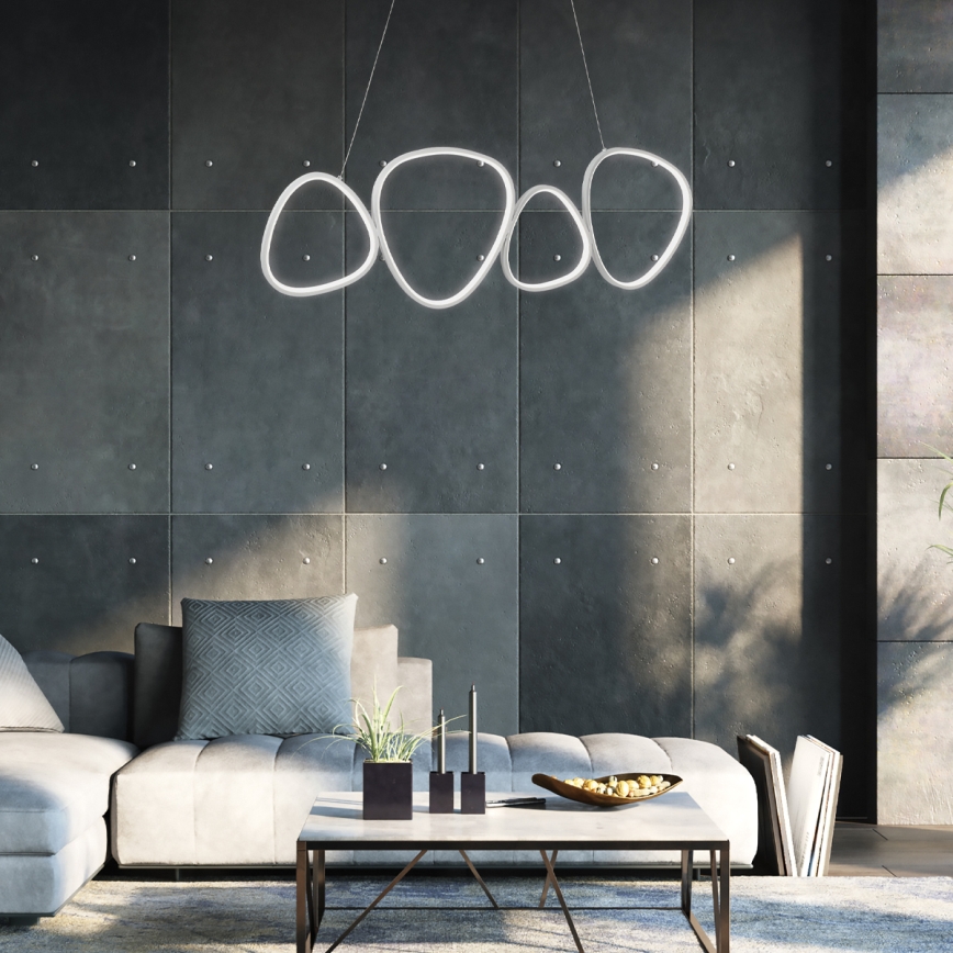 Suspension LED sur câble HELIX LED/50W/230V, argentée