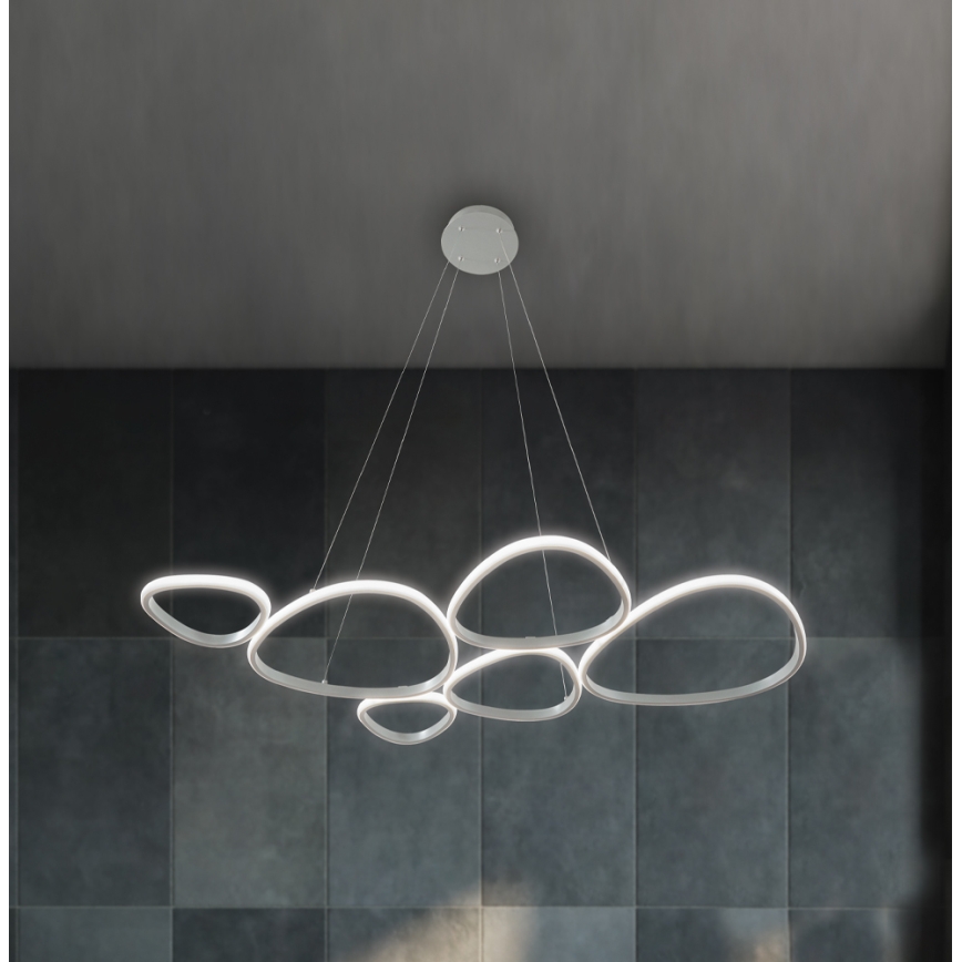 Suspension LED sur câble HELIX LED/61W/230V argentée