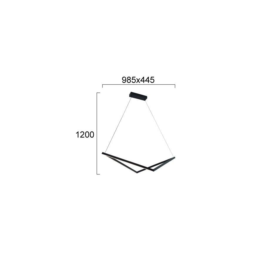 Suspension LED sur câble ISLA LED/32W/230V noire
