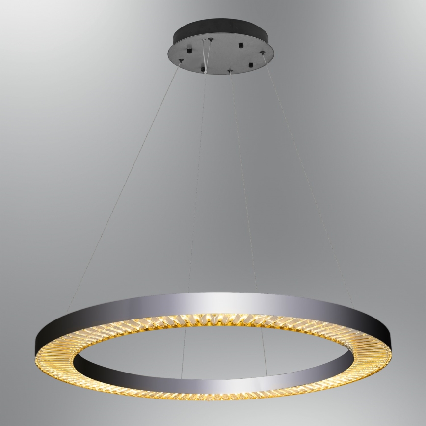 Suspension LED sur câble JESI LED/90W/230V 3000K Ø 100 cm argenté