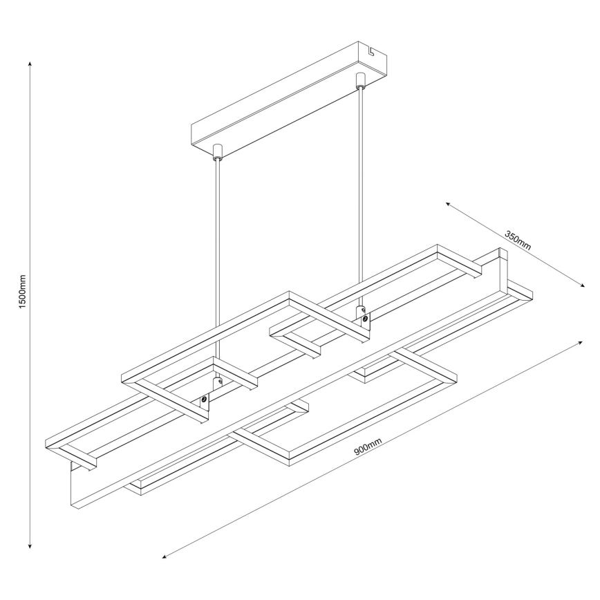 Suspension LED sur câble LARYSA LED/35W/230V pin