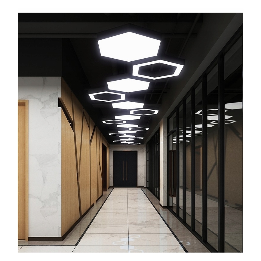 Suspension LED sur câble LED/20W/230V noir