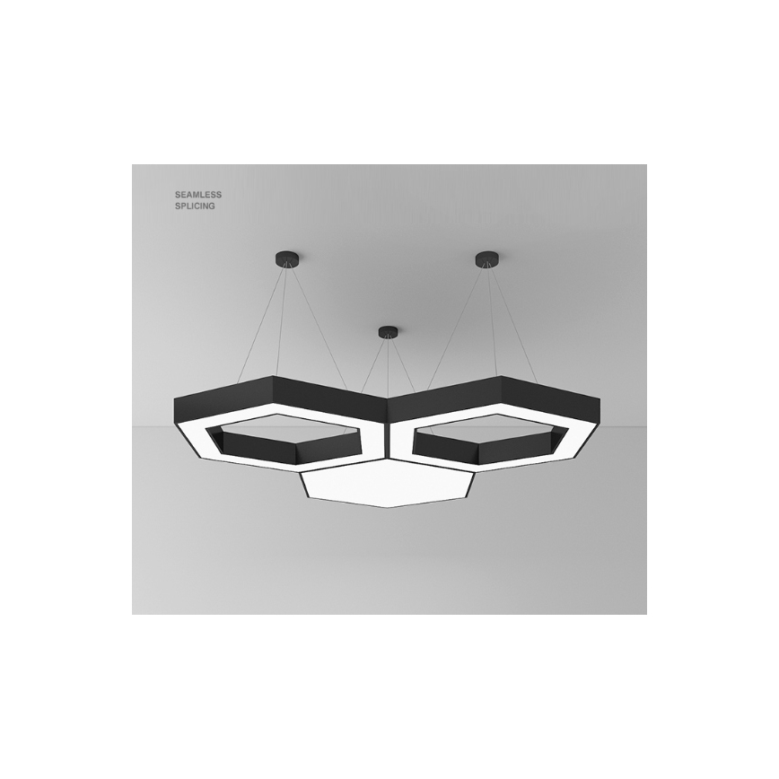 Suspension LED sur câble LED/20W/230V noir