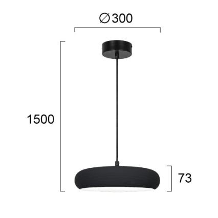 Suspension LED sur câble LOGAN LED/11W/230V noir