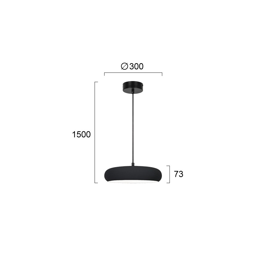 Suspension LED sur câble LOGAN LED/11W/230V noir