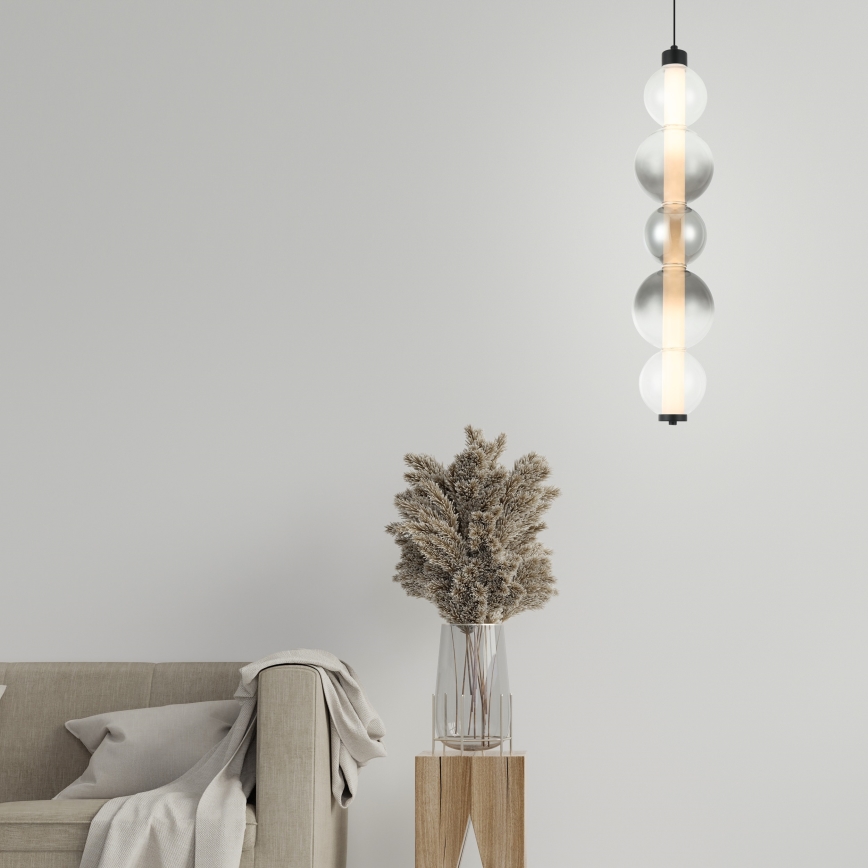 Suspension LED sur câble LUMMI LED/19W/230V noir/fumé