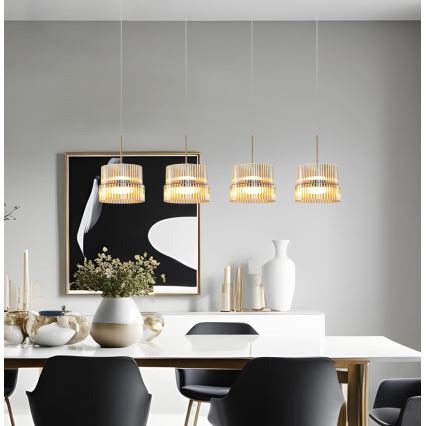 Suspension LED sur câble LUXE LED/46W/230V, laiton