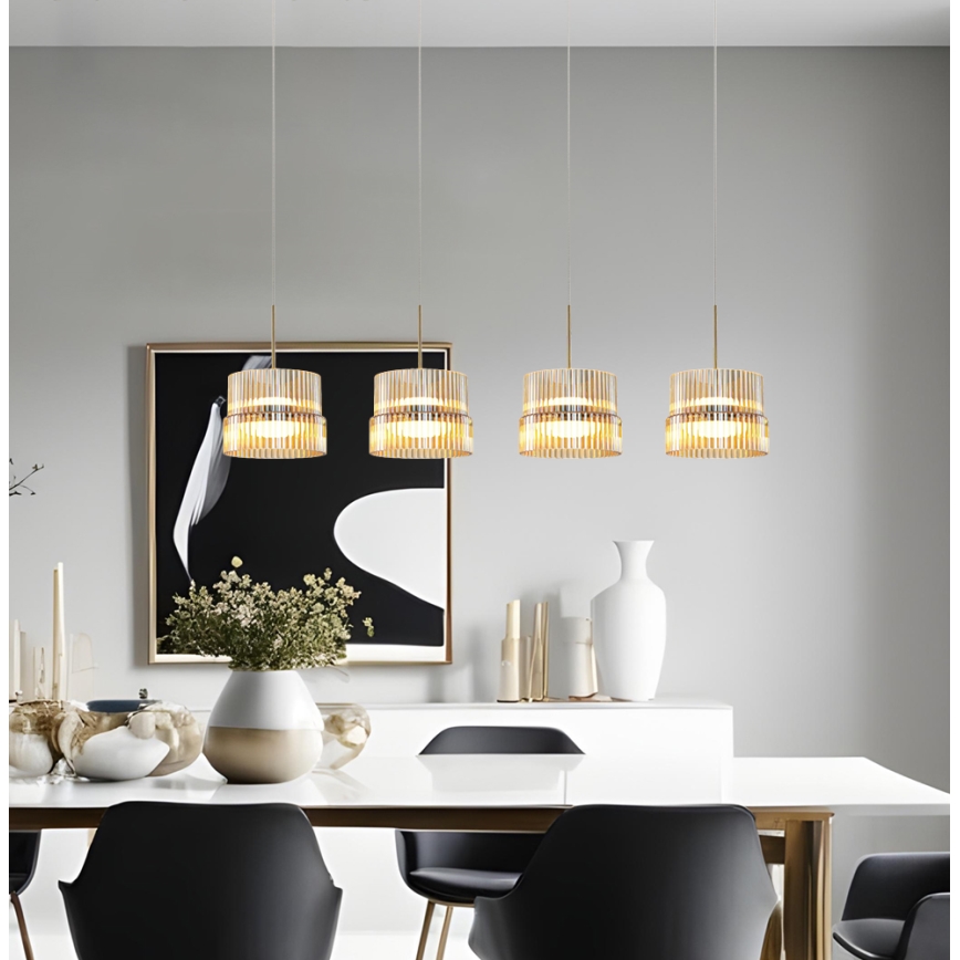 Suspension LED sur câble LUXE LED/46W/230V, laiton