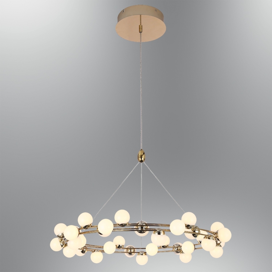 Suspension LED sur câble MARS LED/50W/230V 3000K dorée