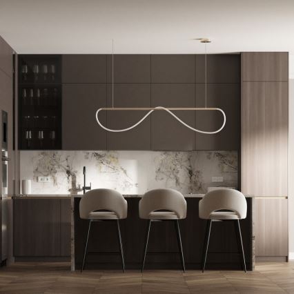 Suspension LED sur câble MELECA LED/36W/230V 3000/4000/6000K 160 cm dorée