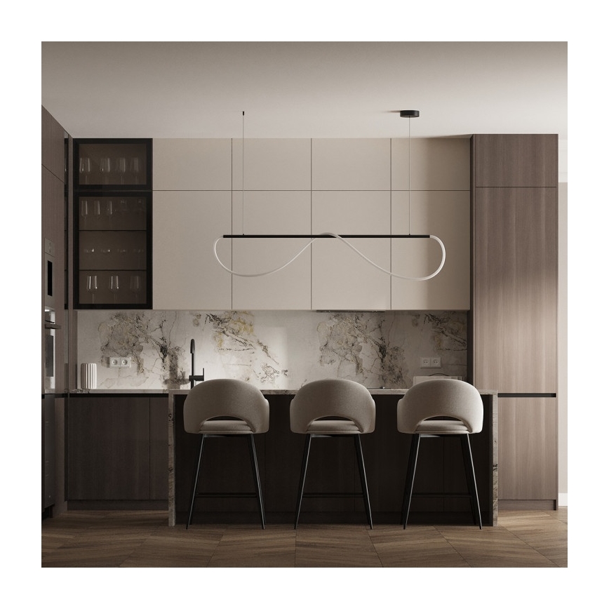 Suspension LED sur câble MELECA LED/36W/230V 3000/4000/6000K 160 cm noir