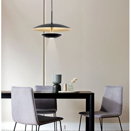 Suspension LED sur câble MONICA LED/16W/230V noir/doré