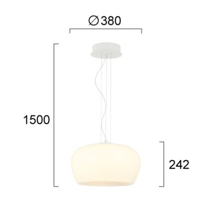 Suspension LED sur câble NADIA LED/20W/230V blanche