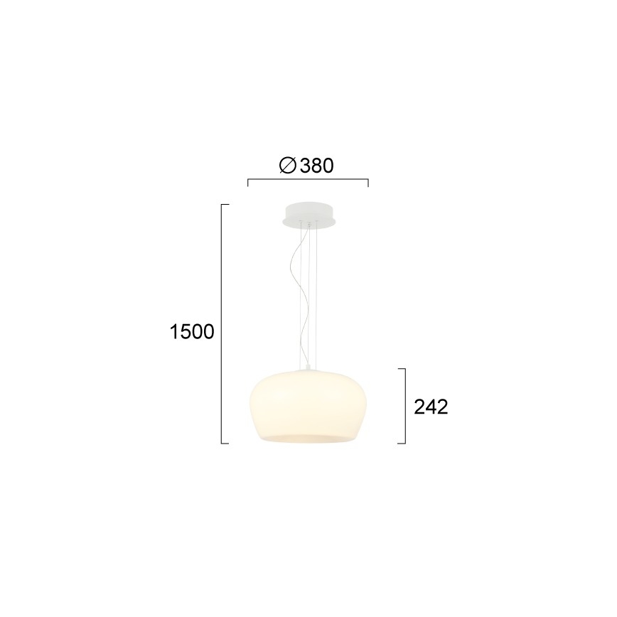 Suspension LED sur câble NADIA LED/20W/230V blanche