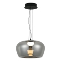 Suspension LED sur câble NADIA LED/20W/230V fumé/noir
