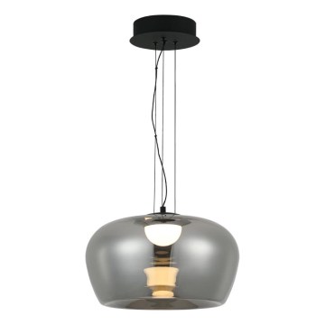 Suspension LED sur câble NADIA LED/20W/230V fumé/noir