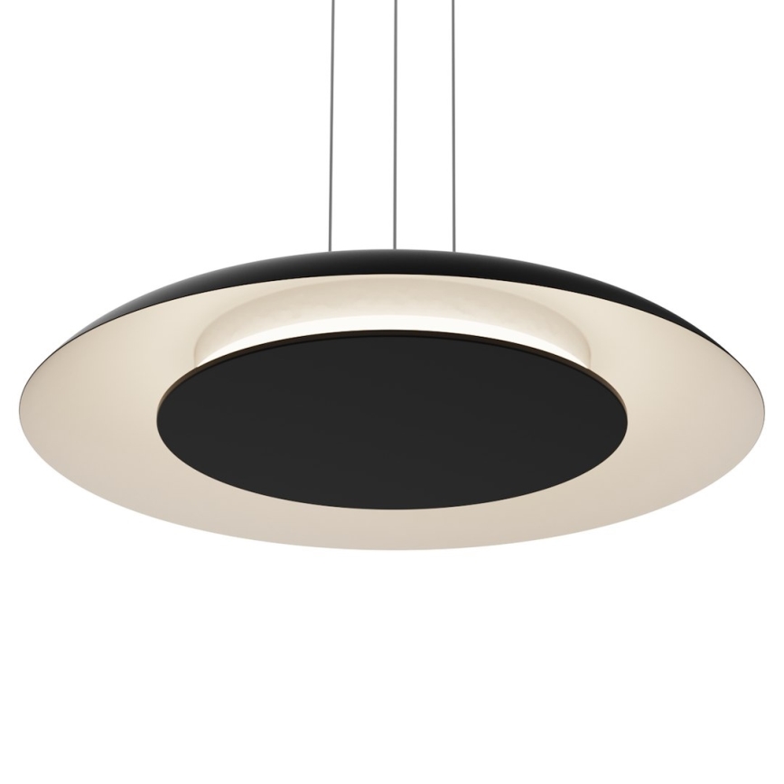 Suspension LED sur câble PIATTINO, 30 W, 230 V, 2700/3200/4000 K, Ø 40 cm, noire