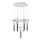Suspension LED sur câble PIGEON 7xLED/6W/230V 6500K chromé brillant