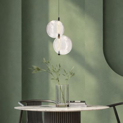 Suspension LED sur câble PLAYA LED/10W/230V noire
