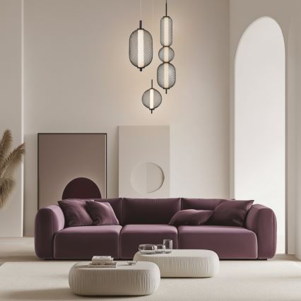 Suspension LED sur câble PUMA LED/10W/230V Ø 20 cm, noire