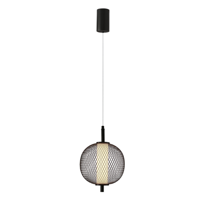 Suspension LED sur câble PUMA LED/10W/230V Ø 20 cm, noire