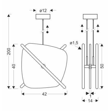 Suspension LED sur câble RELAX LED/15W/230V doré/blanc